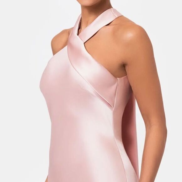 XSCAPE 6247X Evenings Halter Neck Satin Trumpet Gown Size 14 $ 308.00 NEW - Picture 2 of 5